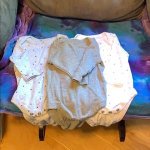 3 Baby Gap long sleeved onesies